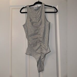 WeWoreWhat Light Gray Ruched Tank Med NWT